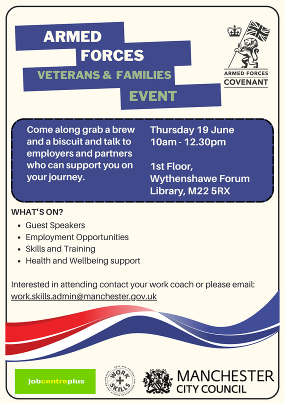 Veterans & families event poster
