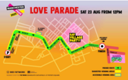 Map of the Pride parade route