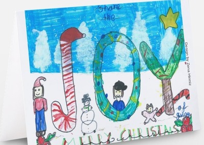 One of the winning Christmas cards