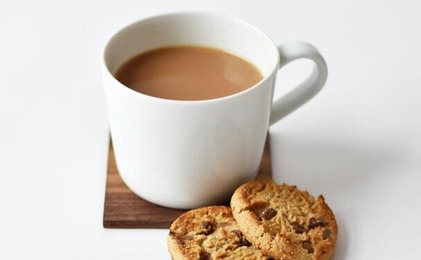 Cup of coffee and biscuits