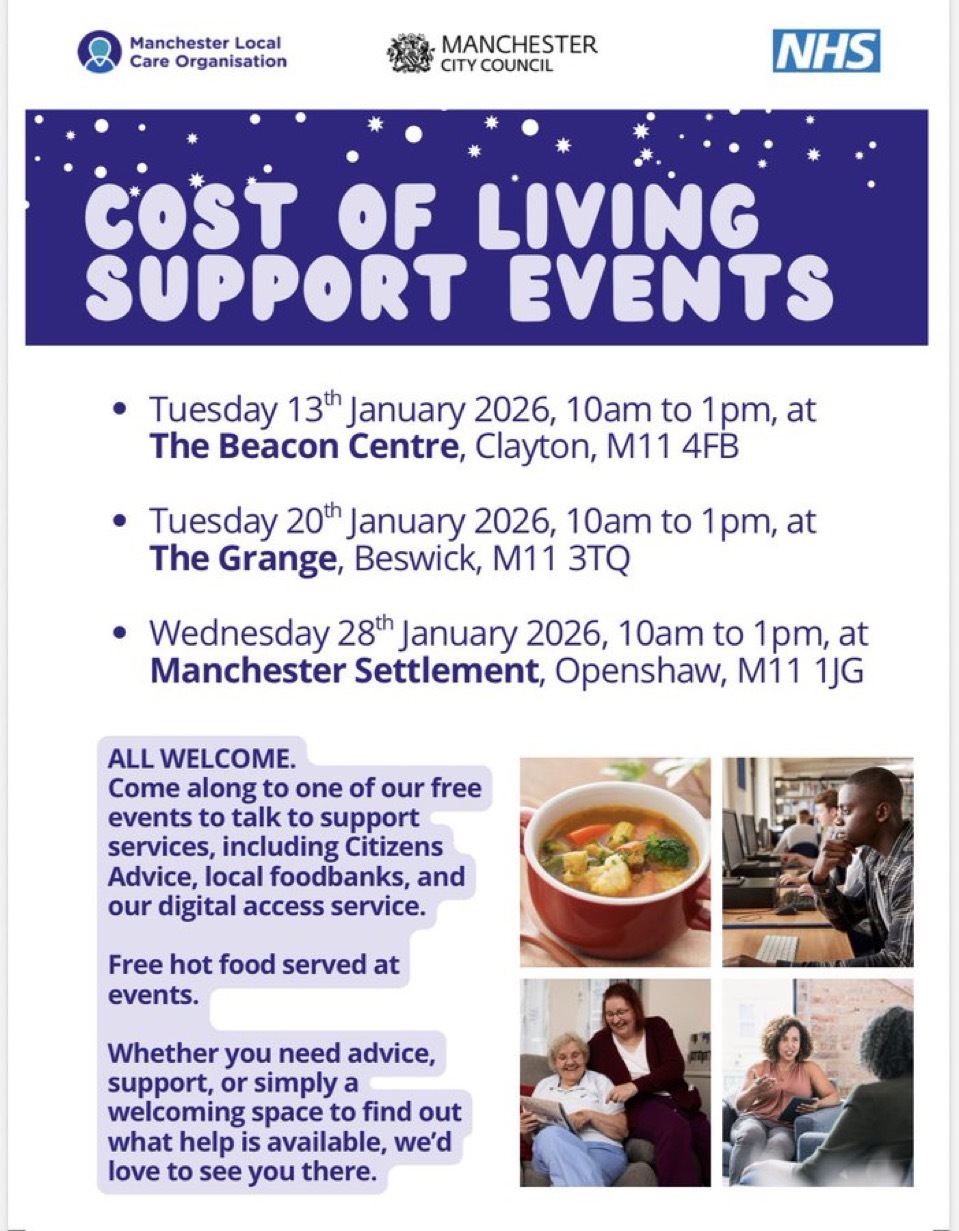 North Manchester Cost of Living Events