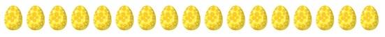 Line of Easter eggs