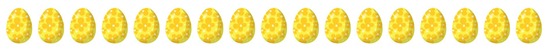 Line of Easter eggs