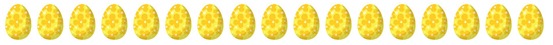 Line of Easter eggs