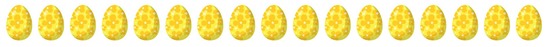 Line of Easter eggs