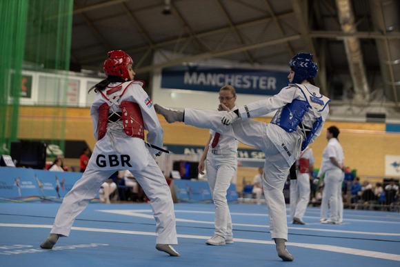 Taekwondo match at National Cycling Centre