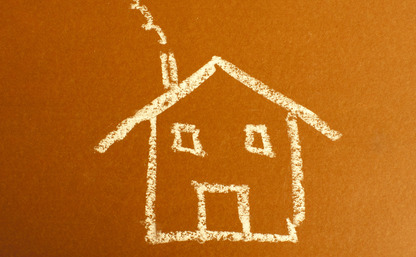 Pencil drawing of a house