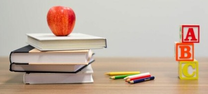 School items, including books and pencils