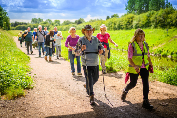 Group of people walking outdoors