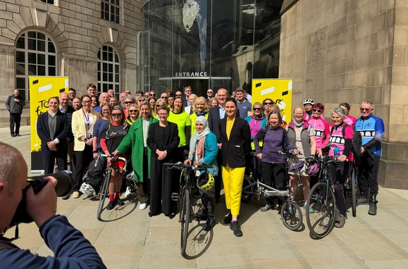 Tour de France Femme Route announcement group pic in St Peter's Square