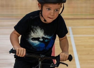 Boy on bike