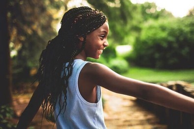 Girl in sunshine