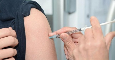 Person getting an injection