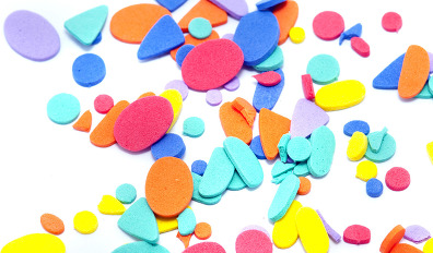 Pieces of colour confetti