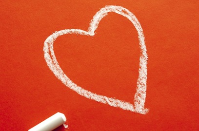 Chalk drawing of a heart