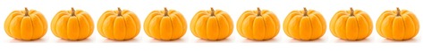 Line of pumpkins