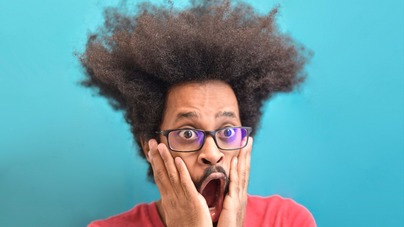 A scared person