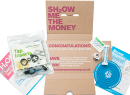 Water saving devices part of water saving pack.