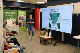 Bare Bazaar presenting at the go green information centre