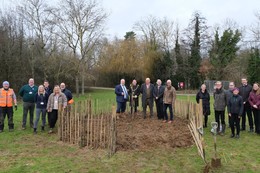 The Mayor, Local Councillors and Maidstone borough council staff planting trees