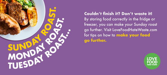 Couldnt finish it? Dont waste it! By storing food correctly in the firdge or freezer, you can make your sunday roast go further