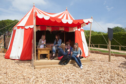 Knights Glamping tent at Leeds Castle