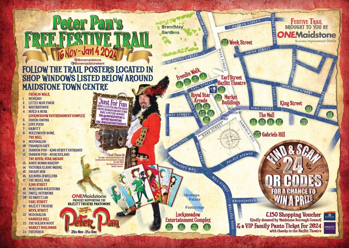 Peter Pan's Christmas Trail Map