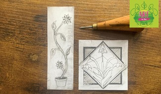 Art in the Park Tetra Pak dry point etching