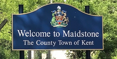 Welcome to Maidstone sign