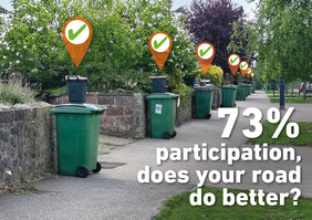 Food bins in use