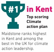 Number 1 in Kent graphic with cup