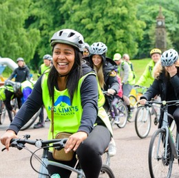 happy people cycling