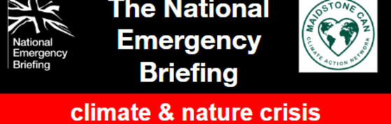 text national emergency briefing in red and black