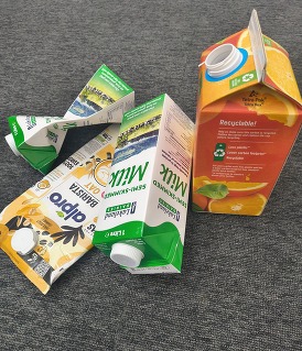 Picture of empty tetra pak cartons