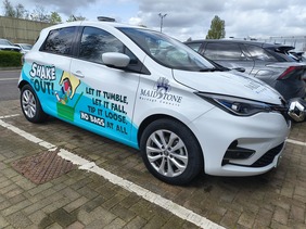 shake it out branded vehicle