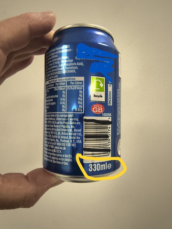 330 ml can without logos