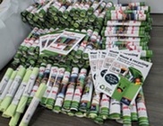 Picture of piles of thank you rolls in preparation