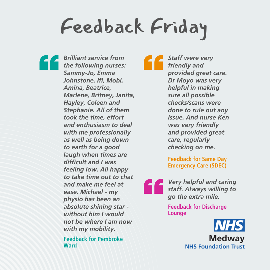 Feedback Friday 4 October 2024