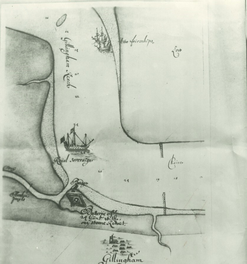 Drawing of medway forts