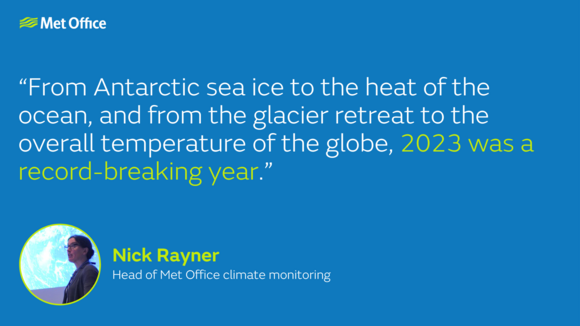 Quote from Nick Rayner, Head of Met Office climate monitoring 