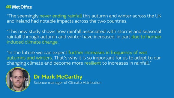 Quote tile from Dr Mark McCarthy Science Manager of Climate Attribution