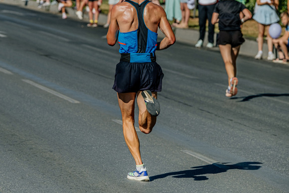 Man running in race