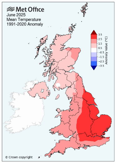 Mean temperature 1991-2020