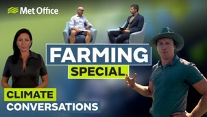 Met Office graphic promoting climate conversations about a farming special