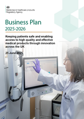 MHRA Business Plan front cover image
