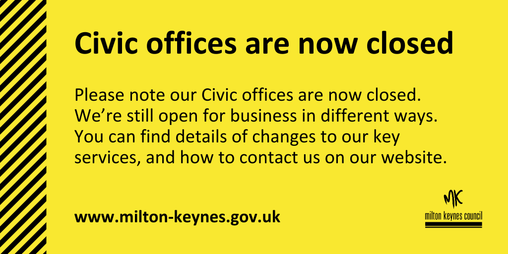 Civic offices are now closed