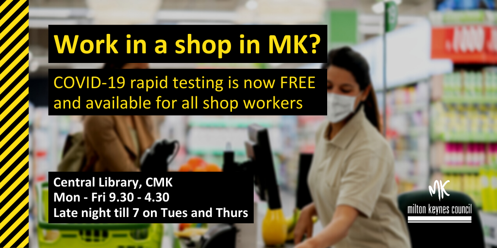 MK Council extends key worker rapid testing to MK shopworkers