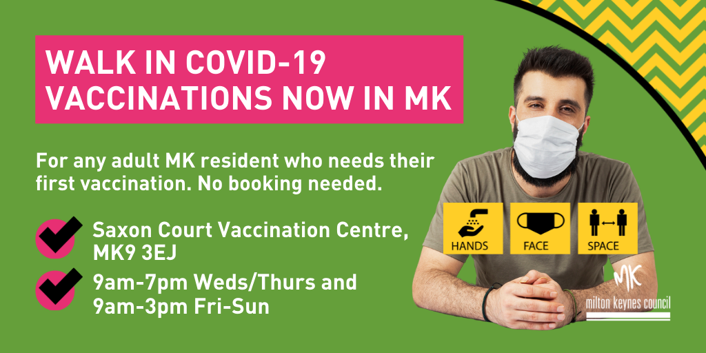 Walk-in COVID-19 vaccinations now available in MK