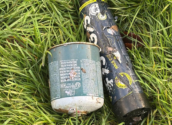 Example flammable items not to be put in waste bin
