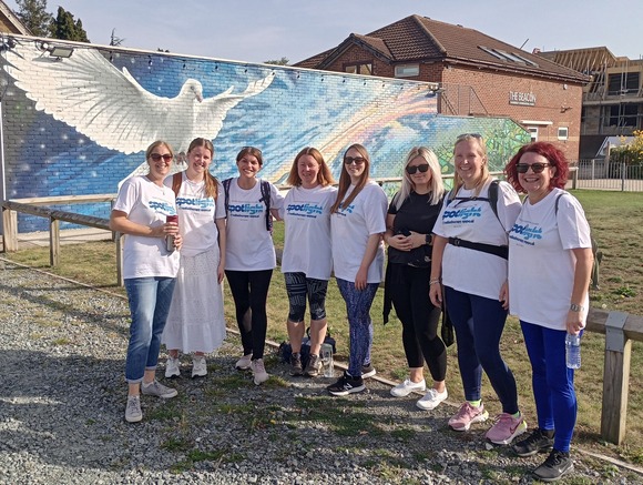Debra and friends taking a breather in Benfleet